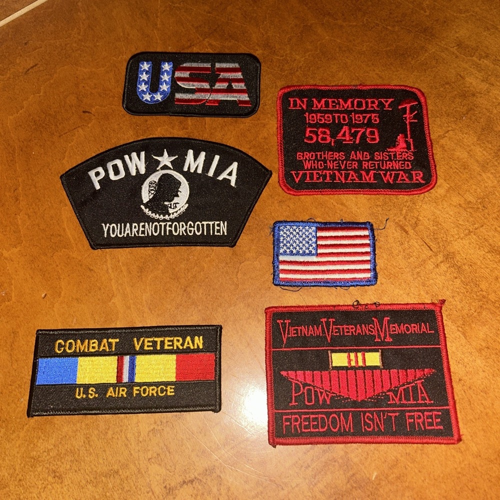 Motorcycle Military Veteran Patch‎ Lot Air Force Vietnam Memorial A1